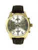 Slava Time Pánské elegantní hodinky SLAVA s ozdobnými ciferníky hnědo-zlaté SLAVA 10153