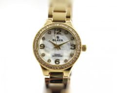 Slava Time Dámské zlaté hodinky SLAVA s perleťově bílým ciferníkem SLAVA 10162