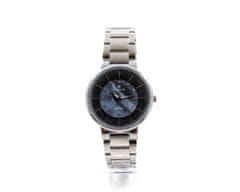 Slava Time Dámské stříbrné hodinky SLAVA s modro-černým ciferníkem SLAVA 10136