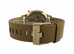 Slava Time Pánské hnědé hodinky SLAVA s ciferníkem 50 mm SLAVA 10085
