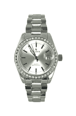 Slava Time Dámské stříbrné hodinky SLAVA s lupou nad datem SLAVA 10087