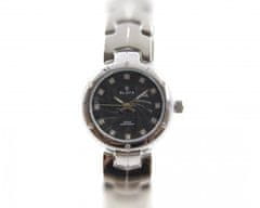 Slava Time Dámské stříbrné hodinky SLAVA s černým ciferníkem SLAVA 10137