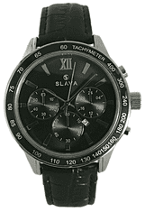 Slava Time Pánské hodinky SLAVA s černým ciferníkem 10066 SLAVA 10066