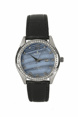 Slava Time Dámské elegantní hodinky s modrým ciferníkem a kamínky SLAVA 10104