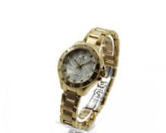 Slava Time Dámské zlaté hodinky SLAVA s ozdobnými kamínky SLAVA 10138