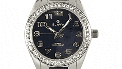 Slava Time Dámské ocelové hodinky SLAVA s kamínki SWAROWSKI na pouzdře SLAVA 10116