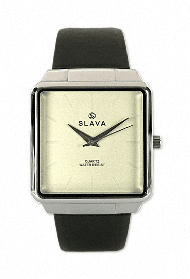 Slava Time Pánské nadčasové hodinky SLAVA se smetanovým ciferníkem SLAVA 10143