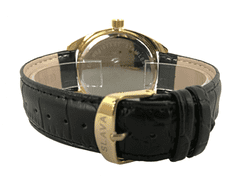 Slava Time Pánské černé jednoduché hodinky SLAVA 10071