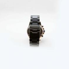 Slava Time Pánské zlato černé hodinky SLAVA s ocelovým řemínkem SLAVA 10245