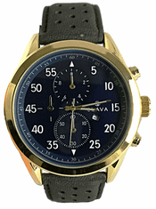 Slava Time Pánské masivní hodinky SLAVA ciferník 50 mm s modrým ciferníkem SLAVA 10092
