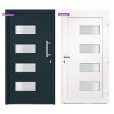 Vidaxl Vchodové dveře hliník a PVC antracitové 100 x 210 cm