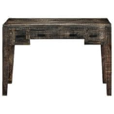 Greatstore Psací stůl černý 110 x 50 x 75 cm masivní mangovníkové dřevo