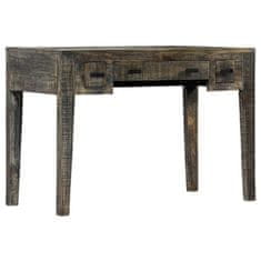 Greatstore Psací stůl černý 110 x 50 x 75 cm masivní mangovníkové dřevo