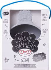 Nana's Manners silikonová miska s přísavkou šedá