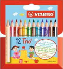 Stabilo Pastelky "Trio", sada, 12 různých barev, trojhranné, 205/12-01
