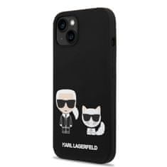 Karl Lagerfeld Lagerfeld MagSafe Kompatibilní Kryt Liquid Silicone Karl and Choupette pro iPhone 14 Max Black