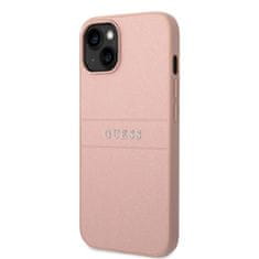 Guess PU Leather Saffiano Zadní Kryt pro iPhone 14 Max Pink