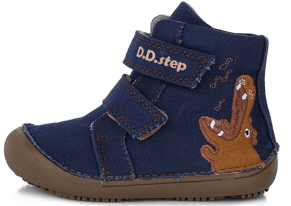 D-D-step chlapecké kotníčkové barefoot tenisky C063-87 tmavě modrá 29