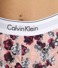 Calvin Klein Dámské pyžamové kraťasy QS6080E 1F7 - meruňková/kytičky - Calvin Klein XS meruňková