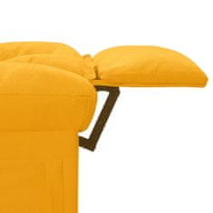 Vidaxl Masážní polohovací křeslo žluté textil