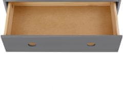 Danish Style Šatní skříň Allie, 180 cm, šedá