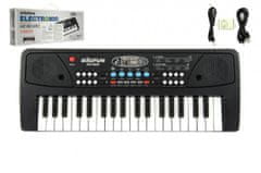 Teddies Pianko/Varhany/Klávesy 37 kláves, napájení na USB + přehrávač MP3 + mikrofon plast 40cm