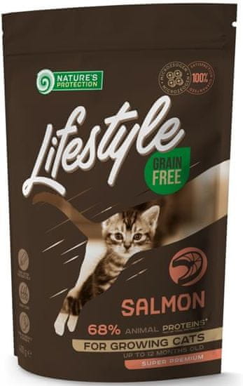 Nature's Protection Cat Dry LifeStyle GF Kitten Salmon 400 g
