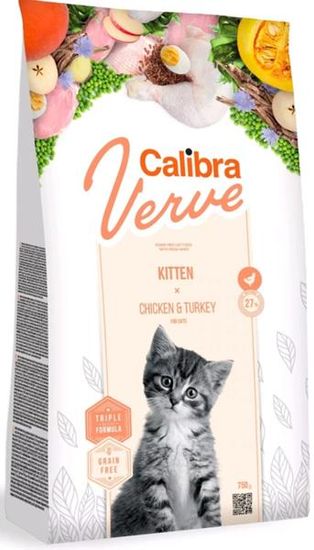 Calibra Cat Verve Grain Free Kitten Chicken&Turkey 750 g
