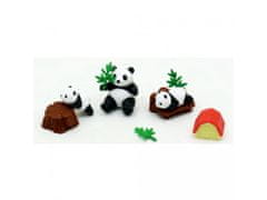 IWAKO Gumy set - Panda Family (9 ks)