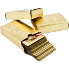 Ikonka Plastové zlaté karty v luxusní krabičce