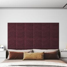 Greatstore Nástěnné panely 12 ks fialové 30 x 30 cm textil 1,08 m²
