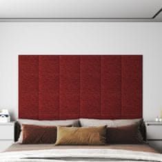 Greatstore Nástěnné panely 12 ks vínové 30 x 30 cm textil 1,08 m²