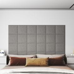 Greatstore Nástěnné panely 12 ks světle šedé 30 x 30 cm textil 1,08 m²