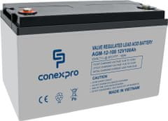 Conexpro baterie AGM-12-100, 12V/100Ah, Lifetime