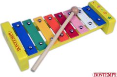 Bontempi  Dřevěný xylofon s 8 kovovými notami 24 x 11 x 4,5 cm