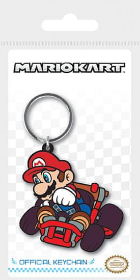 CurePink Přívěsek na klíče Nintendo|Super Mario: Mario Drift (5 x 6 cm)