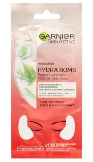 Garnier Garnier, Hydra Bomb, Oční maska s extraktem ze zeleného čaje, 1 pár