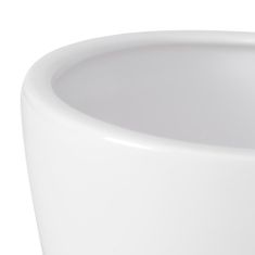 botle Květináč keramika Bílá oválná mísa 19,5 cm nádoba na rostliny
