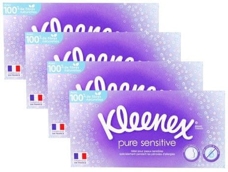 Levně Kleenex Sensitive Box 4 x 72 ks