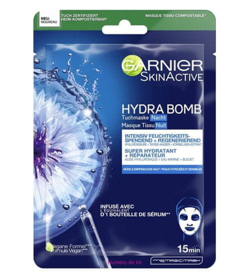 Garnier Garnier Skin Active, Hydra Bomb, listová maska, 1 kus