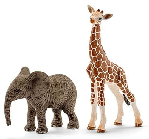Schleich L-pack - africké slůně a žirafí mládě