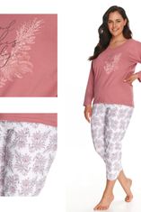 TARO Dámské pyžamo 2803 Giorgia pink, vícebarevné, 5XL