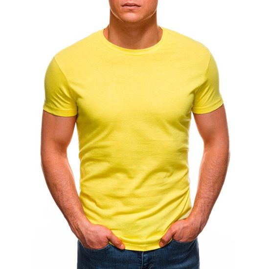 Edoti Pánské hladké tričko PADEN žluté MDN8849