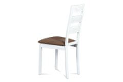 Nejlevnější nábytek Dřevěná židle PERSONATUS, masiv buk, bílá