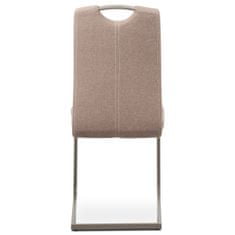 Nejlevnější nábytek Jídelní židle WARDEN, krémová látka/lanýžový kov