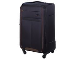 Solier Velký cestovní kufr L STL1311 soft černá/hnědá