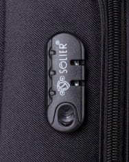Solier Střední cestovní kufr M STL1311 soft černá/hnědá