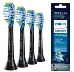 Philips Philips HX9044/33 Premium Plaque Defense špičky zubního kartáčku, 1 x 4 ks, černá