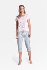Henderson Tamia Dlouhé pyžamo 38889-03X Jasmine Pink-Grey - Henderson Ladies S