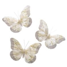 Dommio Motýlci se skřipcem 3 ks, 12x17 cm, bílé